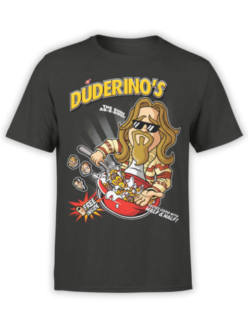 0676 Big Lebowski T Shirt Duderinos Front